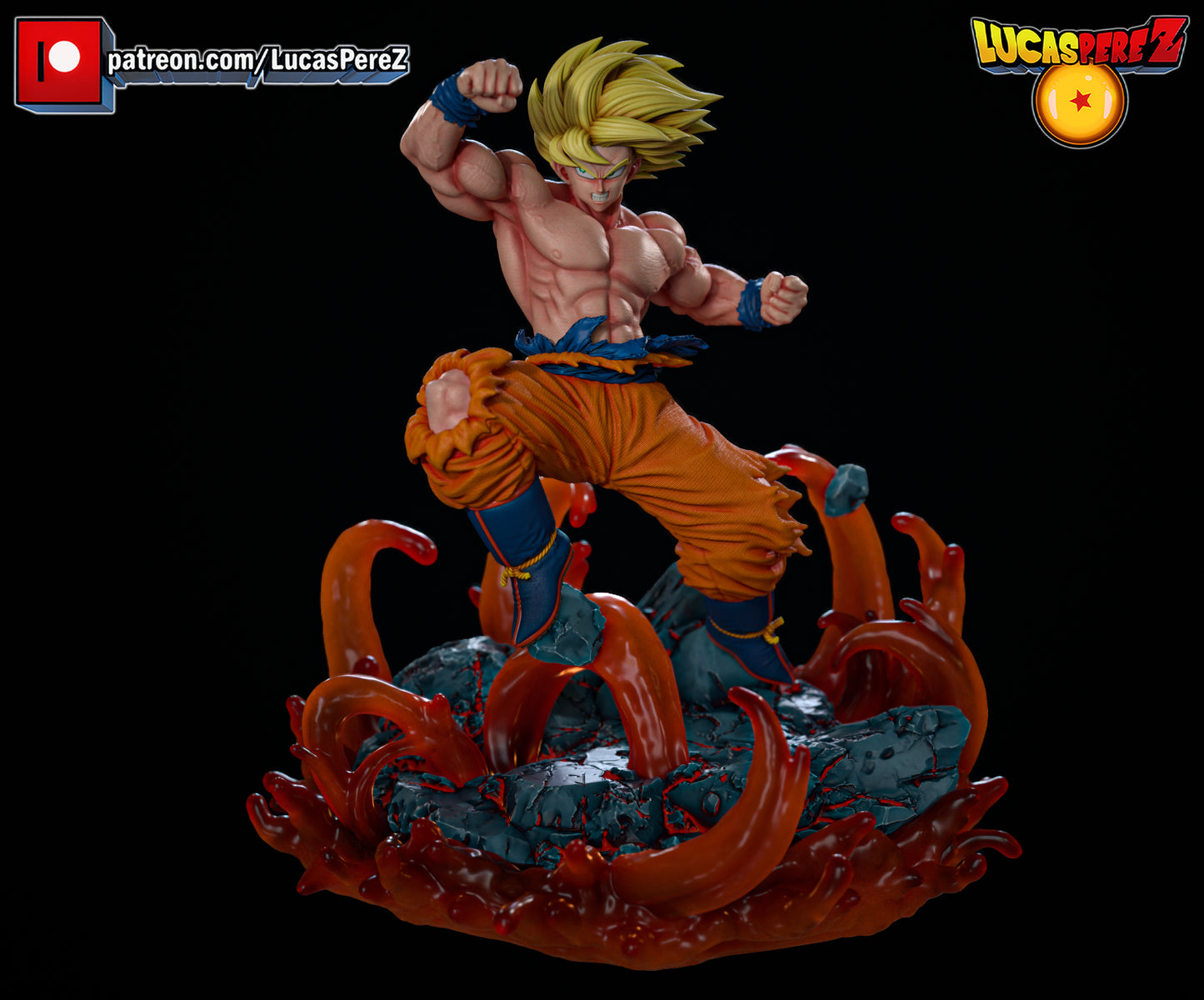 🔥 Figura Goku SSJ – Edición Impacto de Poder (Escala 1/6)