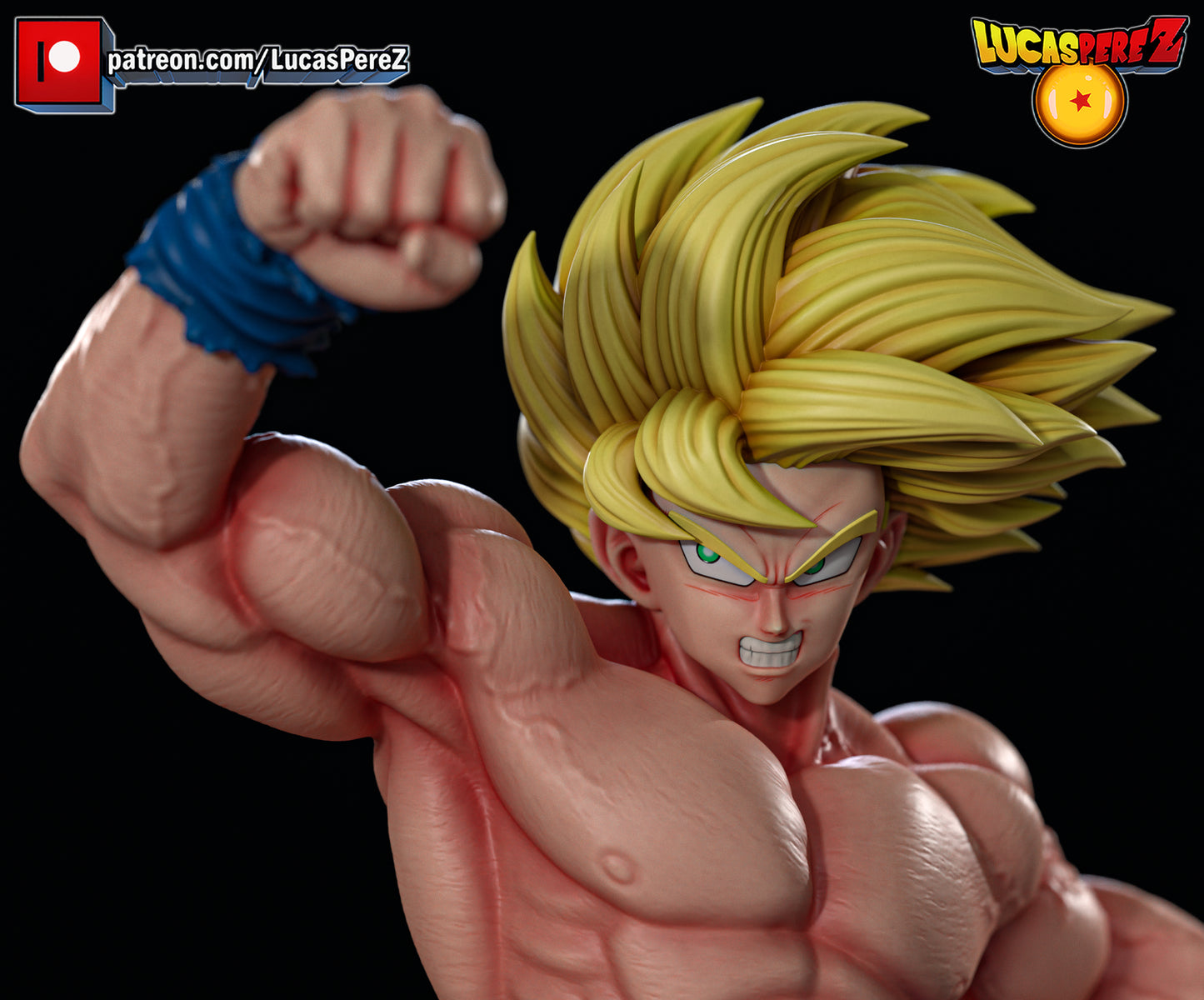 🔥 Figura Goku SSJ – Edición Impacto de Poder (Escala 1/6)
