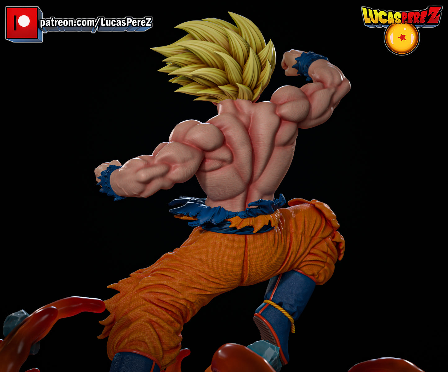 🔥 Figura Goku SSJ – Edición Impacto de Poder (Escala 1/6)