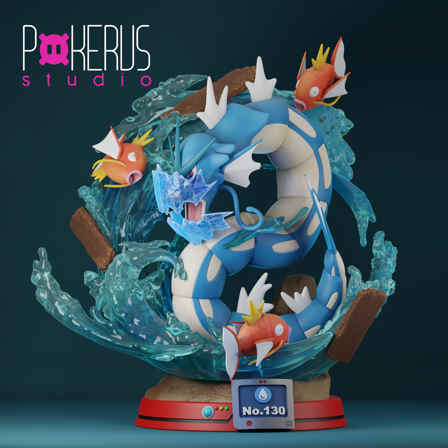 🌊 Figura Gyarados Shiny - Ataques Intercambiables No.130