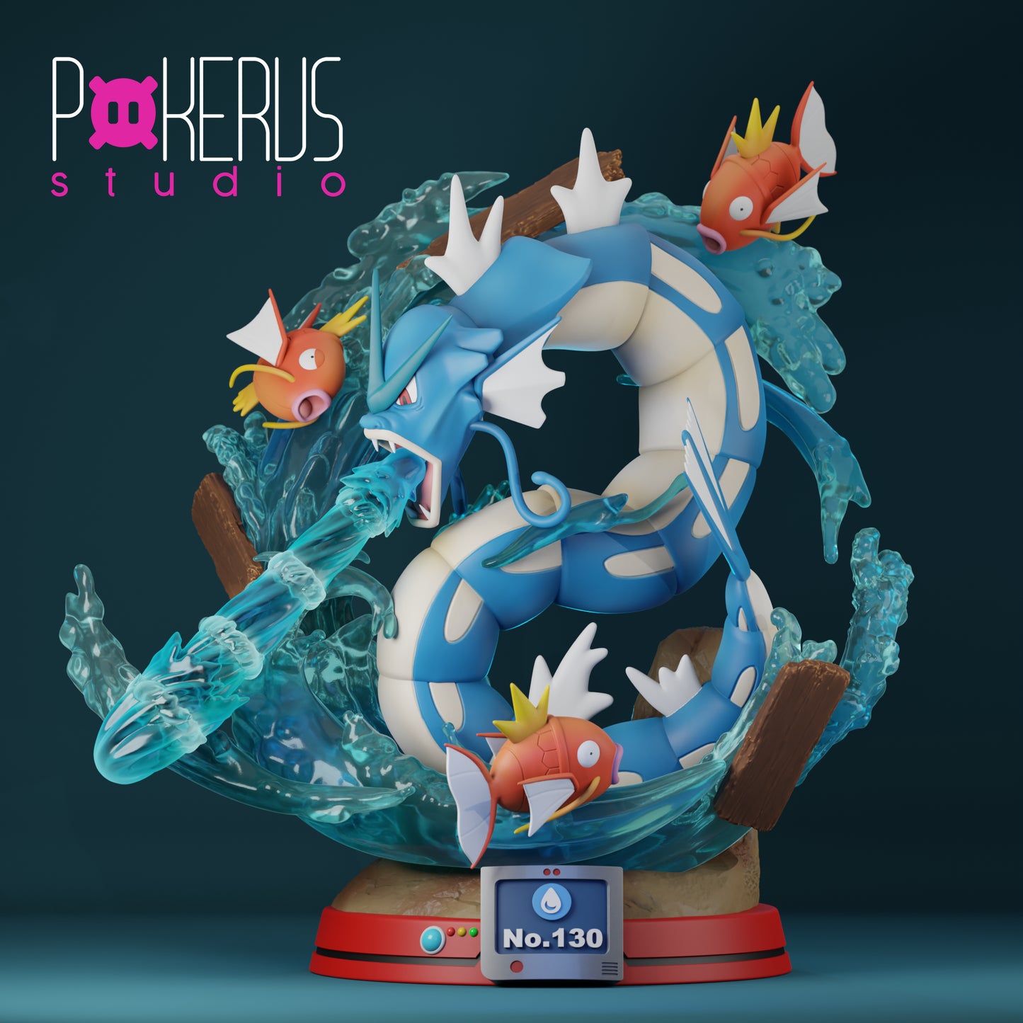 🌊 Figura Gyarados Shiny - Ataques Intercambiables No.130