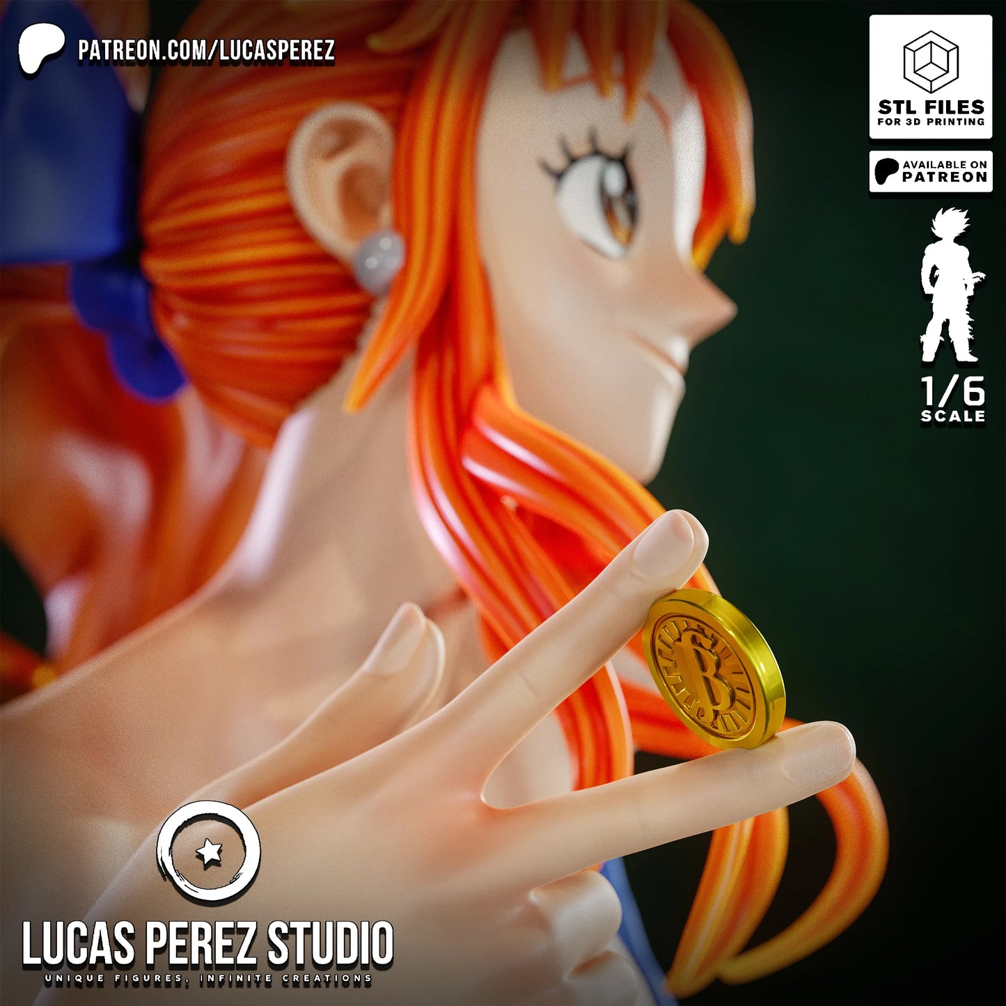 ⚡ Nami – Diosa del Trueno en Kimono 🌩️👘