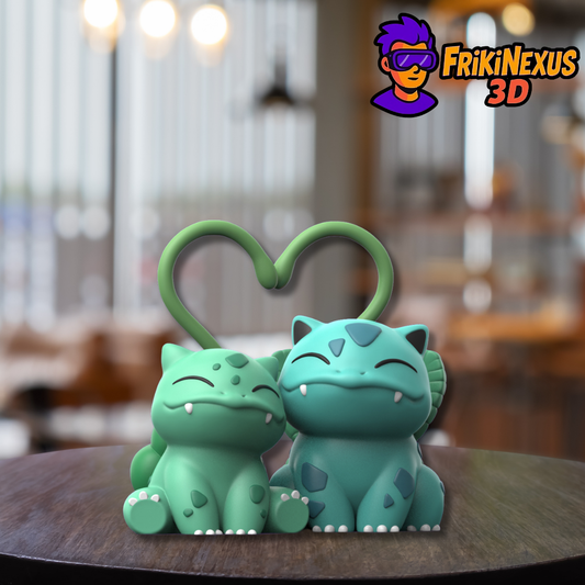 💚🌸 Ivysaur & Bulbasaur – Amor Pokémon en estado evolutivo 💘🍃