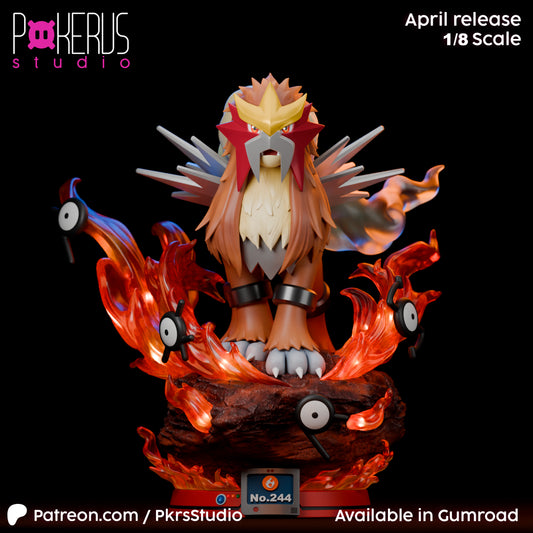 🔥 Figura Entei - Guardián del Volcán No.244