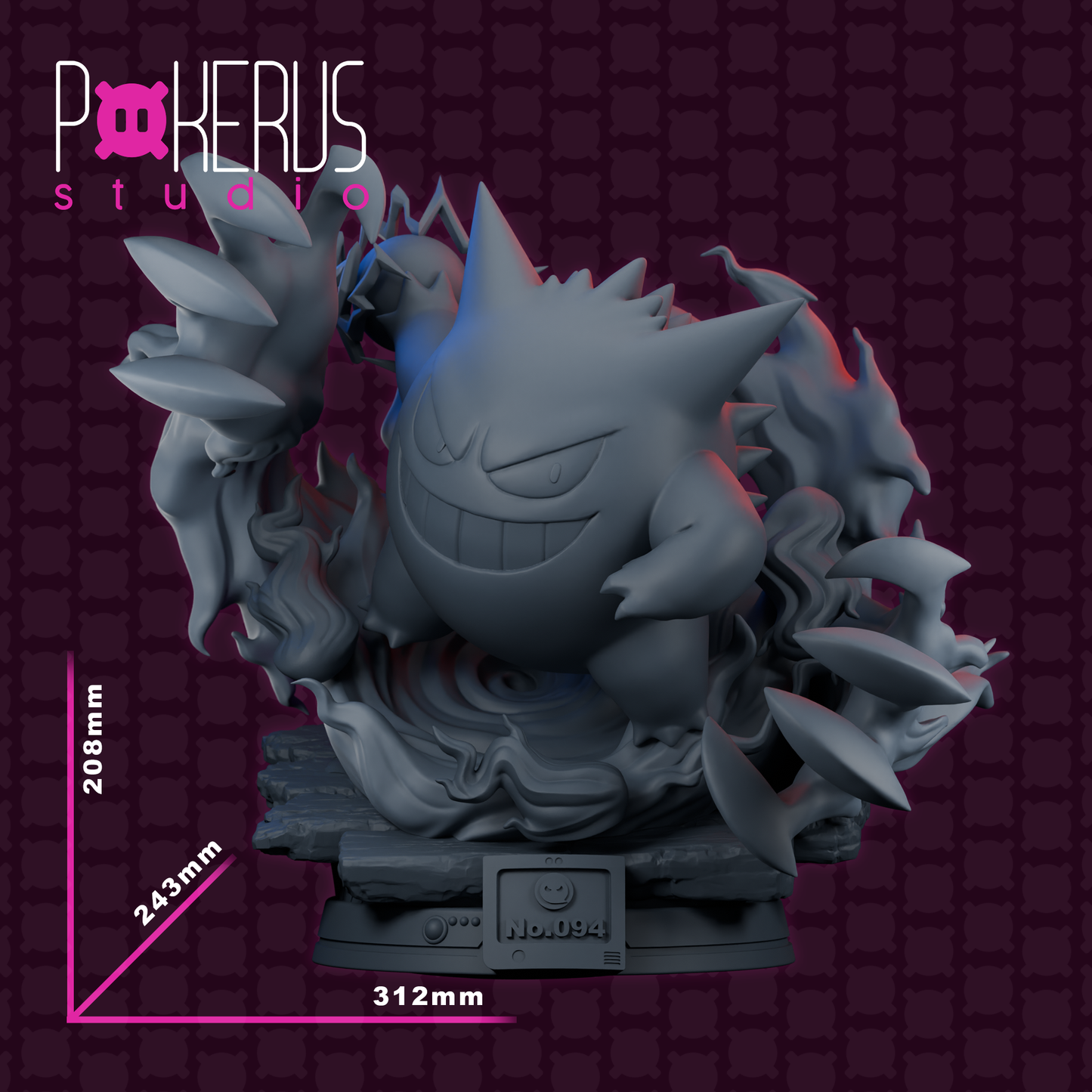 👻 Figura Gengar con Cabezas Alternativas - No.094