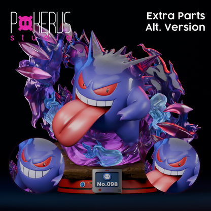 👻 Figura Gengar con Cabezas Alternativas - No.094