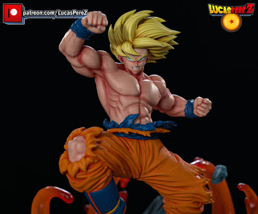 🔥 Figura Goku SSJ – Edición Impacto de Poder (Escala 1/6)
