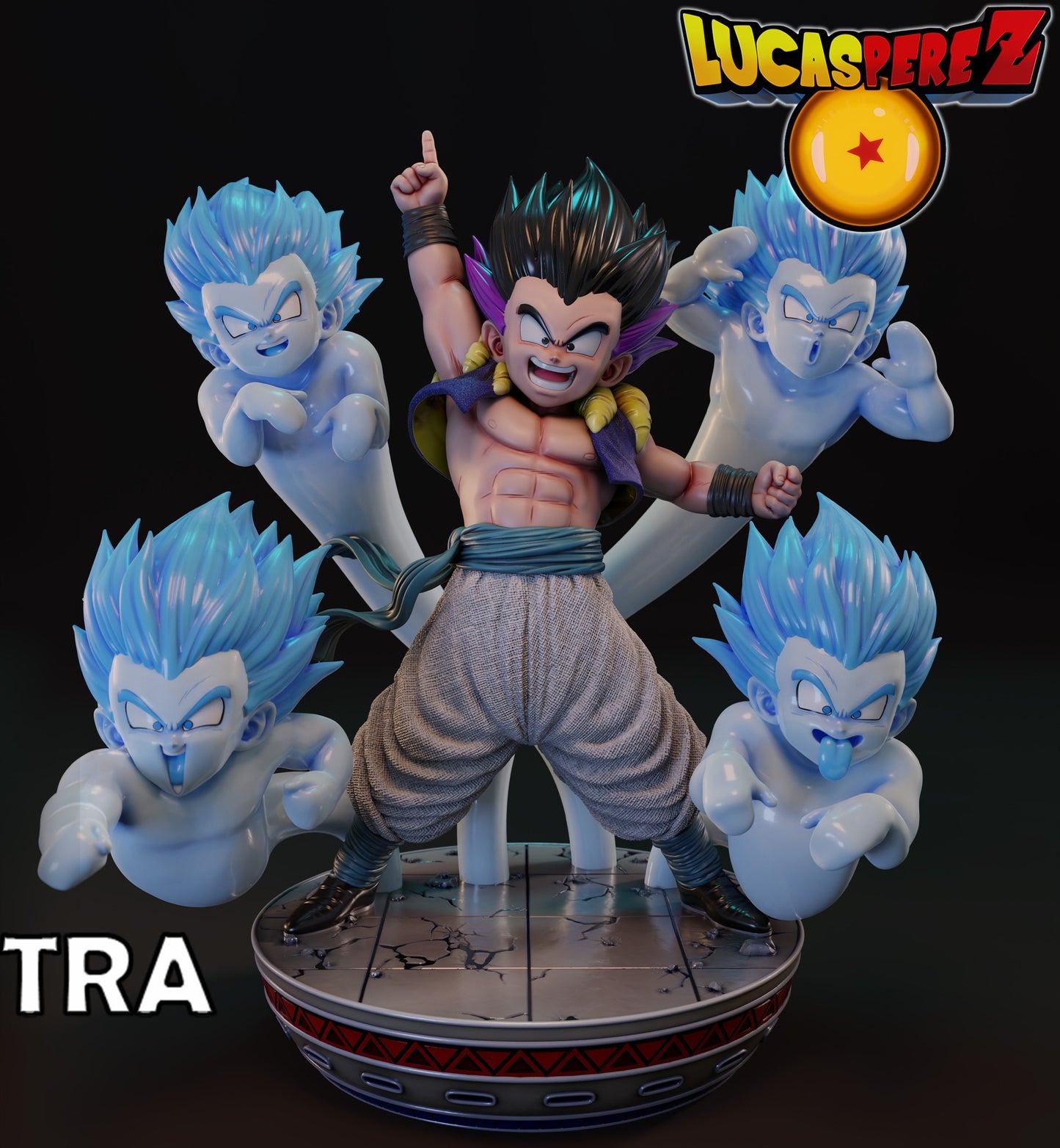 👻 Figura Gotenks (Escala 1/6) – con Fantasmas Kamikaze