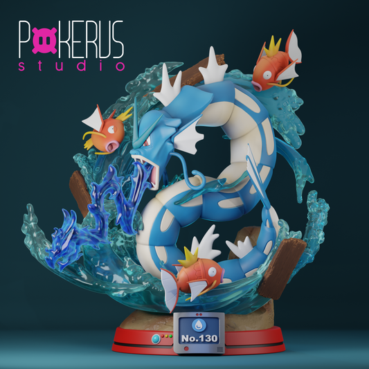 🌊 Figura Gyarados Shiny - Ataques Intercambiables No.130