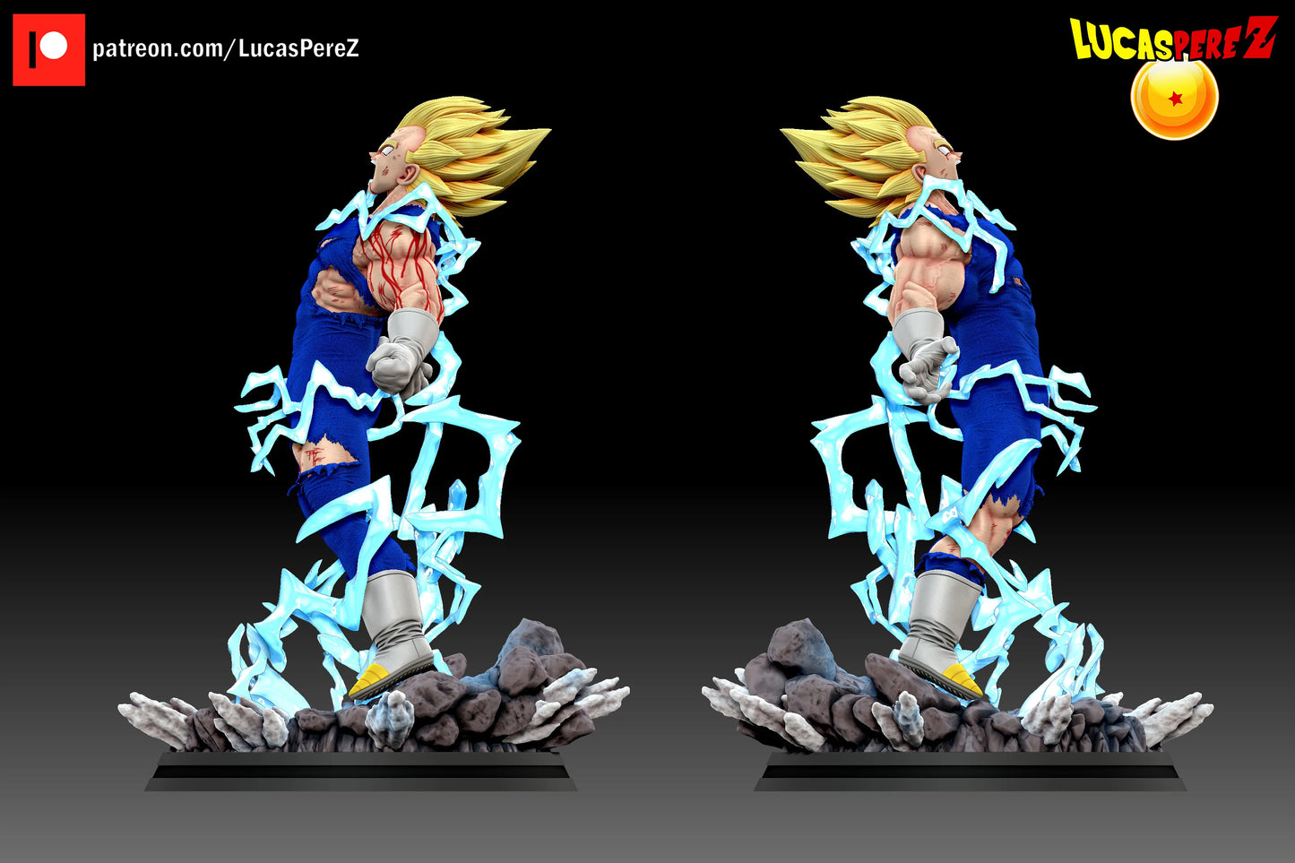 🔥 Figura Majin Vegeta Kamikaze (Escala 1/6) – DBZ