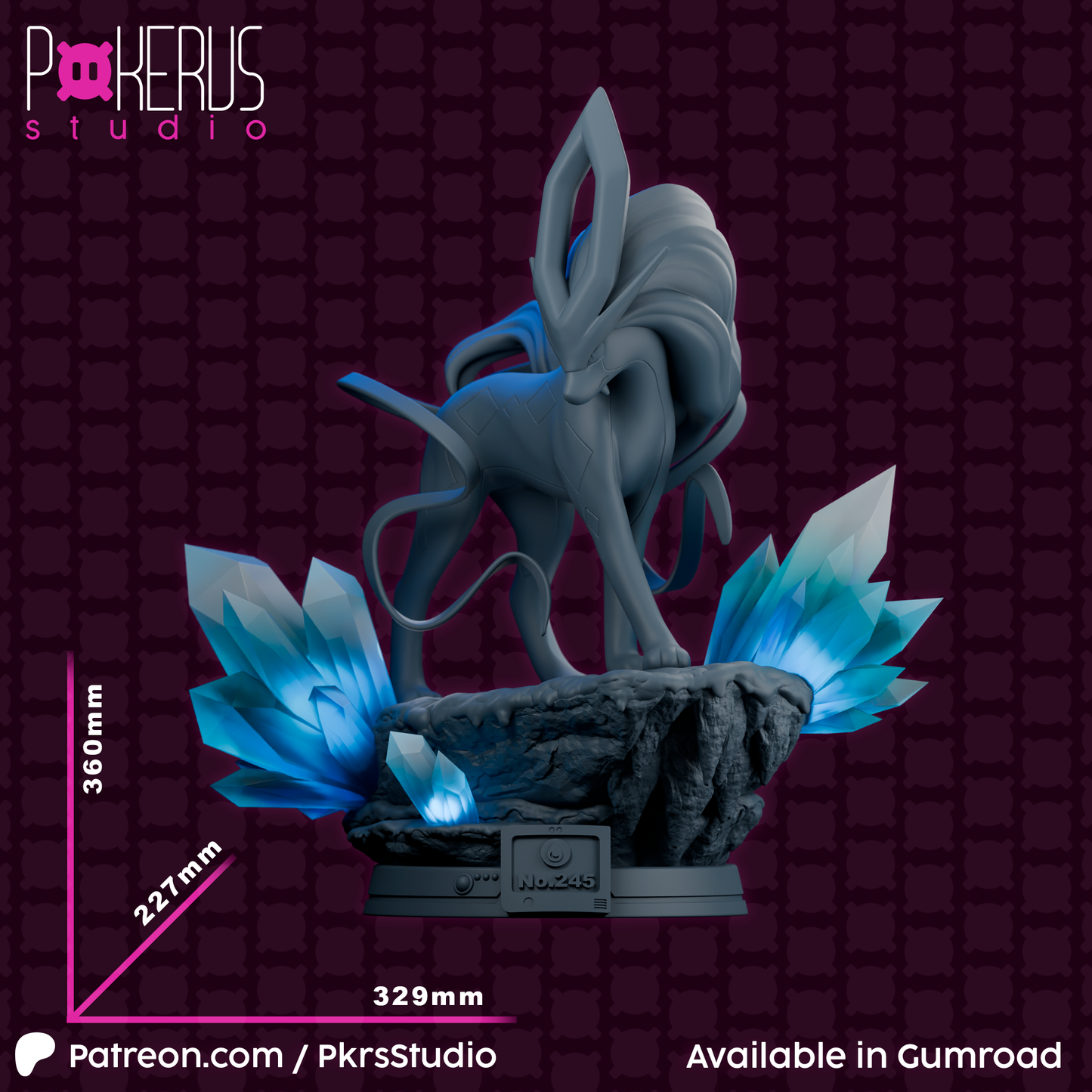 ❄️ Figura Suicune - Espíritu del Hielo Sagrado No.245